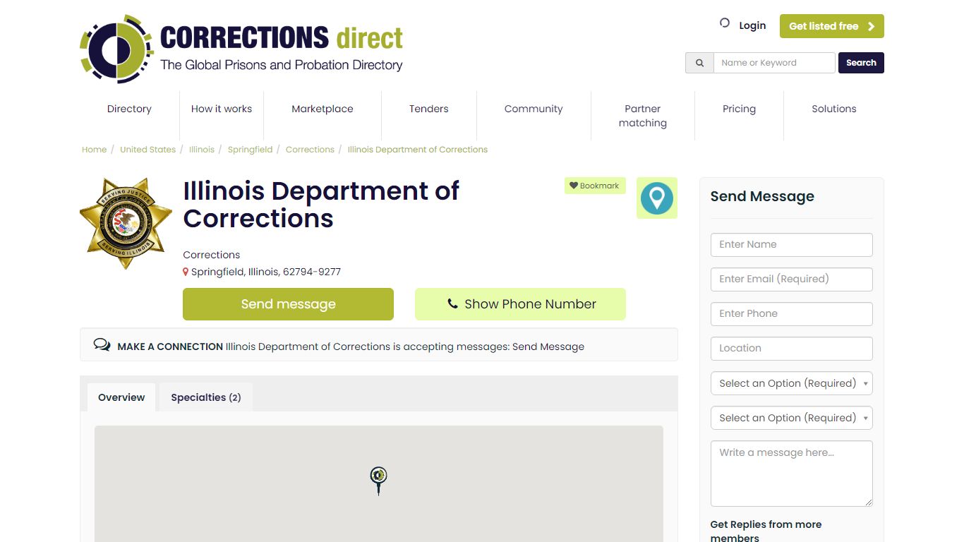Illinois Department of Corrections on CORRECTIONS Direct